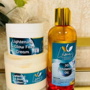 BRIGHTENING HAND LOTION, CREAM AND 3D WHITENING OIL