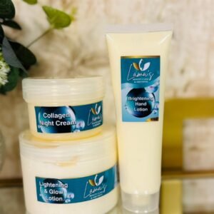 COLLAGEN NIGHT CREAM, LIGHTENING & GLOW LOTION AND BRIGHTENING HAND LOTION